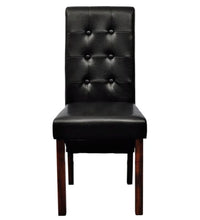 Esszimmerstühle 2 Stk. Schwarz Kunstleder