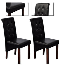 Esszimmerstühle 2 Stk. Schwarz Kunstleder