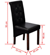 Esszimmerstühle 2 Stk. Schwarz Kunstleder