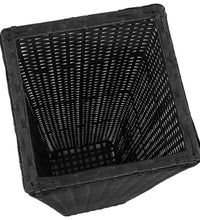 Garten-Hochbeet 3-tlg. Poly Rattan Schwarz