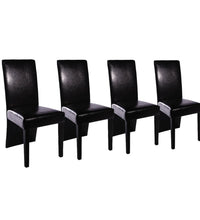 Esszimmerstühle 4 Stk. Schwarz Kunstleder