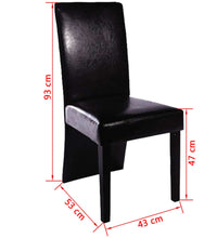 Esszimmerstühle 4 Stk. Schwarz Kunstleder