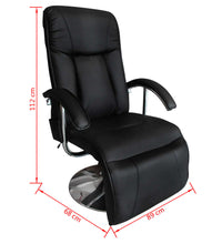 Massagesessel Schwarz Kunstleder