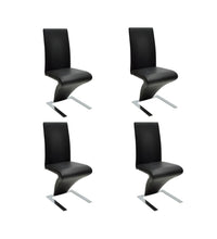 Esszimmerstühle 4 Stk. Schwarz Kunstleder