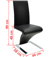 Esszimmerstühle 6 Stk. Schwarz Kunstleder