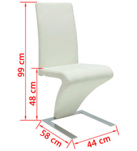 Esszimmerstühle 6 Stk. Weiß Kunstleder