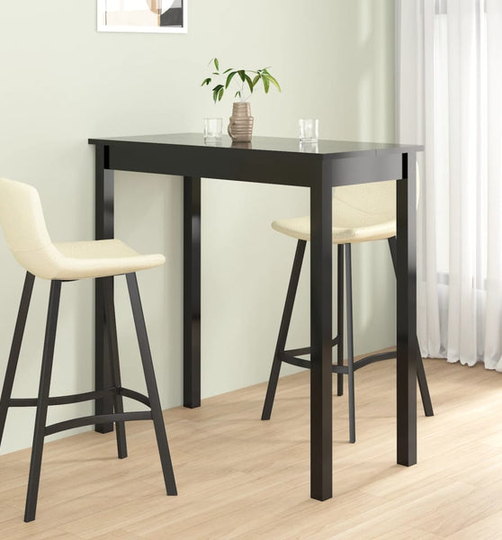 Bartisch MDF Schwarz 115×55×107 cm