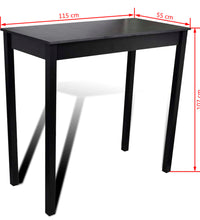 Barset Bartisch mit 4 Barhockern Schwarz