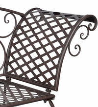 Garten-Chaiselongue 128 cm Stahl Antik Braun