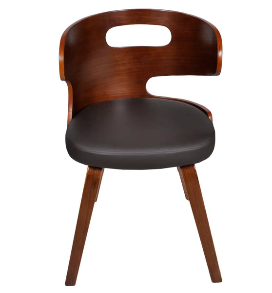 Esszimmerstühle 2 Stk. Braun Kunstleder