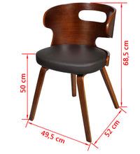 Esszimmerstühle 2 Stk. Braun Kunstleder