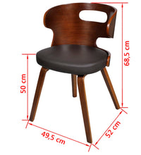Esszimmerstühle 4 Stk. Braun Bugholz und Kunstleder
