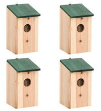 Vogelhäuser 4 Stk. Holz 12x12x22 cm