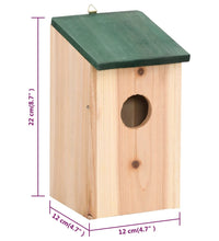 Vogelhäuser 4 Stk. Holz 12x12x22 cm