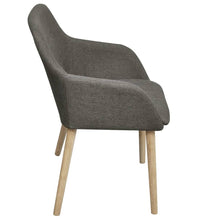 Esszimmerstühle 2 Stk. Hellgrau Stoff und Massivholz Eiche