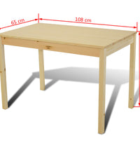 Esstisch Holztisch mit 4 Holzstühlen Esszimmerset Essgruppe