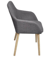 Esszimmerstühle 4 Stk. Hellgrau Stoff und Massivholz Eiche