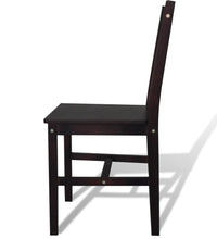 Esszimmerstühle 2 Stk. Dunkelbraun Kiefernholz