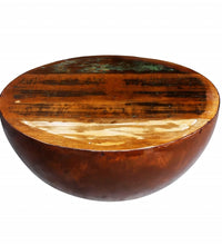 Couchtisch Schalenform mit Stahlboden Altholz Massiv