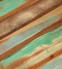 Couchtisch Schalenform mit Stahlboden Altholz Massiv