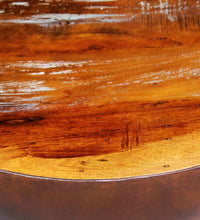 Couchtisch Schalenform mit Stahlboden Altholz Massiv