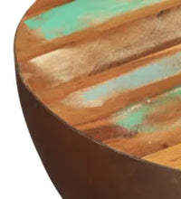 Couchtisch Schalenform mit Stahlboden Altholz Massiv