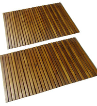 2 Stk. Akazienholz Badematte 80 x 50 cm