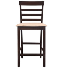 Hölzerner Stehtisch und 4 Barhocker braun