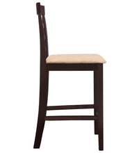 Hölzerner Stehtisch und 4 Barhocker braun