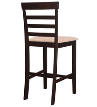 Hölzerner Stehtisch und 4 Barhocker braun