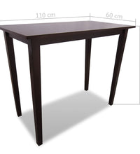 Hölzerner Stehtisch und 4 Barhocker braun
