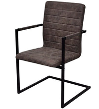 Freischwinger 2 Stk. Braun Kunstleder