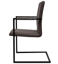 Freischwinger 2 Stk. Braun Kunstleder