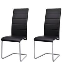 Freischwinger 2 Stk. Schwarz Kunstleder