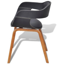 Esszimmerstühle 2 Stk. Schwarz Bugholz und Kunstleder