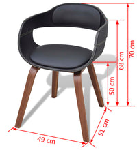 Esszimmerstühle 2 Stk. Schwarz Bugholz und Kunstleder