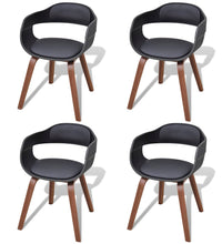 Esszimmerstühle 4 Stk. Schwarz Bugholz und Kunstleder