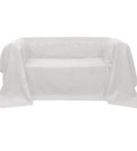 Micro-Suede Sofaüberwurf Tagesdecke Creme 270 x 350 cm