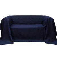 Micro-Suede Sofaüberwurf Tagesdecke Marineblau 140 x 210 cm