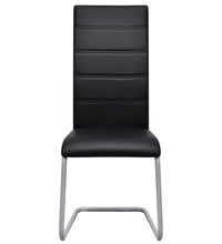 Freischwinger 6 Stk. Schwarz Kunstleder