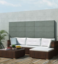 5-tlg. Garten-Lounge-Set mit Auflagen Poly Rattan Braun