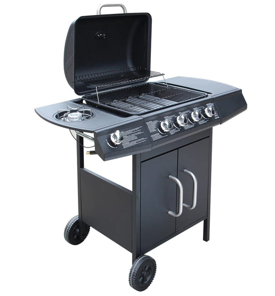 Gasgrill 4+1 Brenner Schwarz