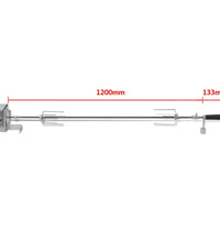 Grill Rotisseriespieß mit professionellem Motor Stahl 1200 mm
