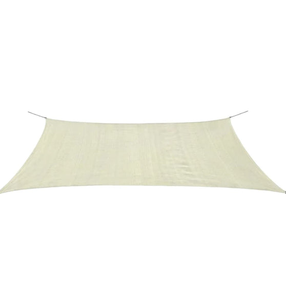 Sonnensegel HDPE Rechteckig 4x6 m Creme