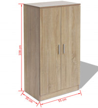 Schuhschrank mit 7 Fächern Eiche-Optik