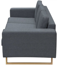 2-Sitzer und 3-Sitzer Sofa Set Dunkelgrau
