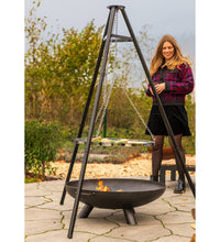 Dreibein Grill Schwarz 172 cm BBQ TRIPOD