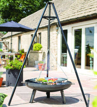 Dreibein Grill Schwarz 172 cm BBQ TRIPOD