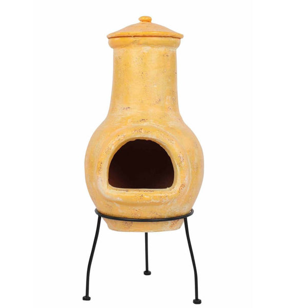 Gartenkamin Tampico Gelb 31x31x68 cm Ton