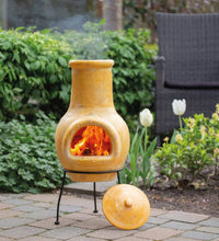 Gartenkamin Tampico Gelb 31x31x68 cm Ton